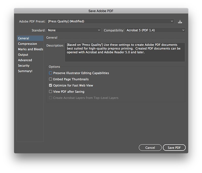 Export For Print